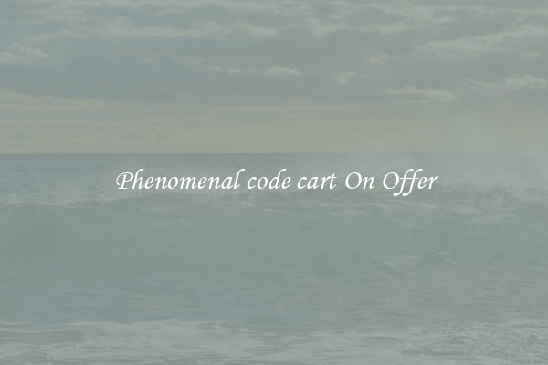 Phenomenal code cart On Offer