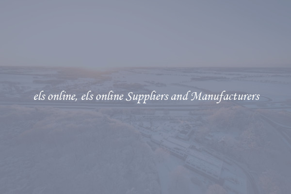 els online, els online Suppliers and Manufacturers