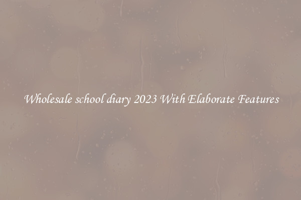 Wholesale school diary 2023 With Elaborate Features