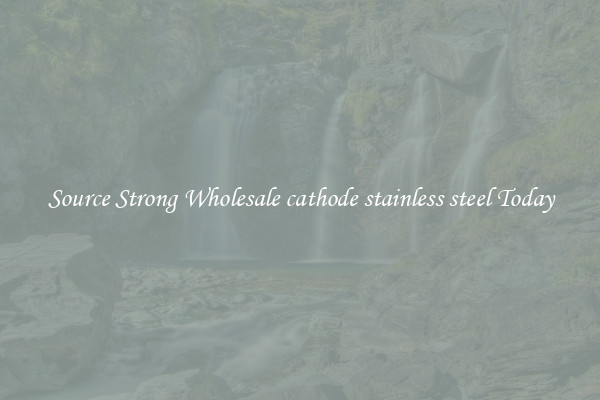 Source Strong Wholesale cathode stainless steel Today