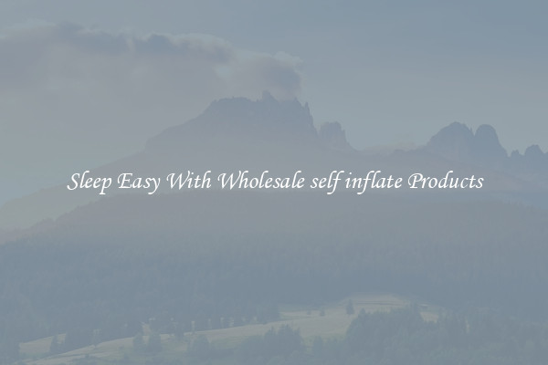Sleep Easy With Wholesale self inflate Products