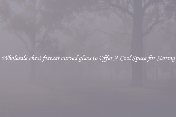 Wholesale chest freezer curved glass to Offer A Cool Space for Storing