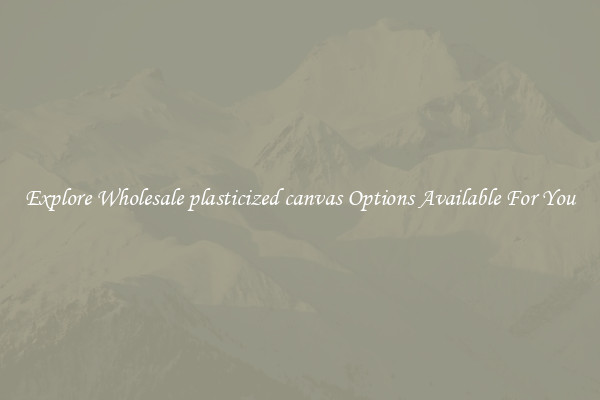 Explore Wholesale plasticized canvas Options Available For You