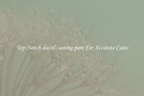 Top-Notch ductil casting part For Accurate Casts