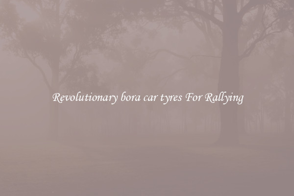 Revolutionary bora car tyres For Rallying