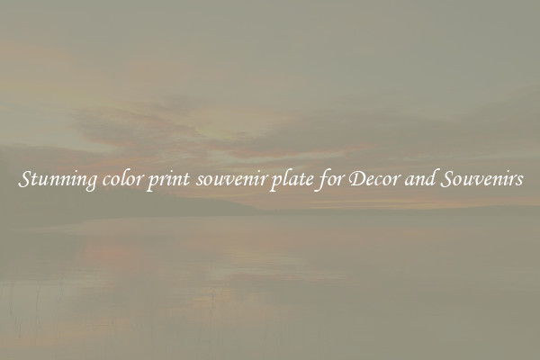 Stunning color print souvenir plate for Decor and Souvenirs